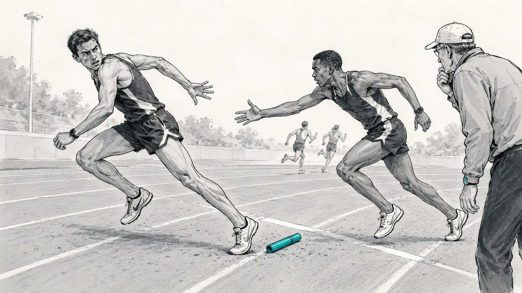Illustration of a delivery flow where ownership, feedback, and governance arrive on time rather than after handoffs.